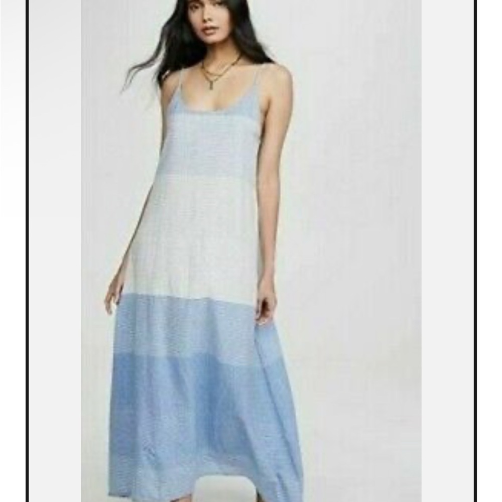 Brand New Onia Elise Ombré Stipe Max Sundress is Blue and White. Size Medium